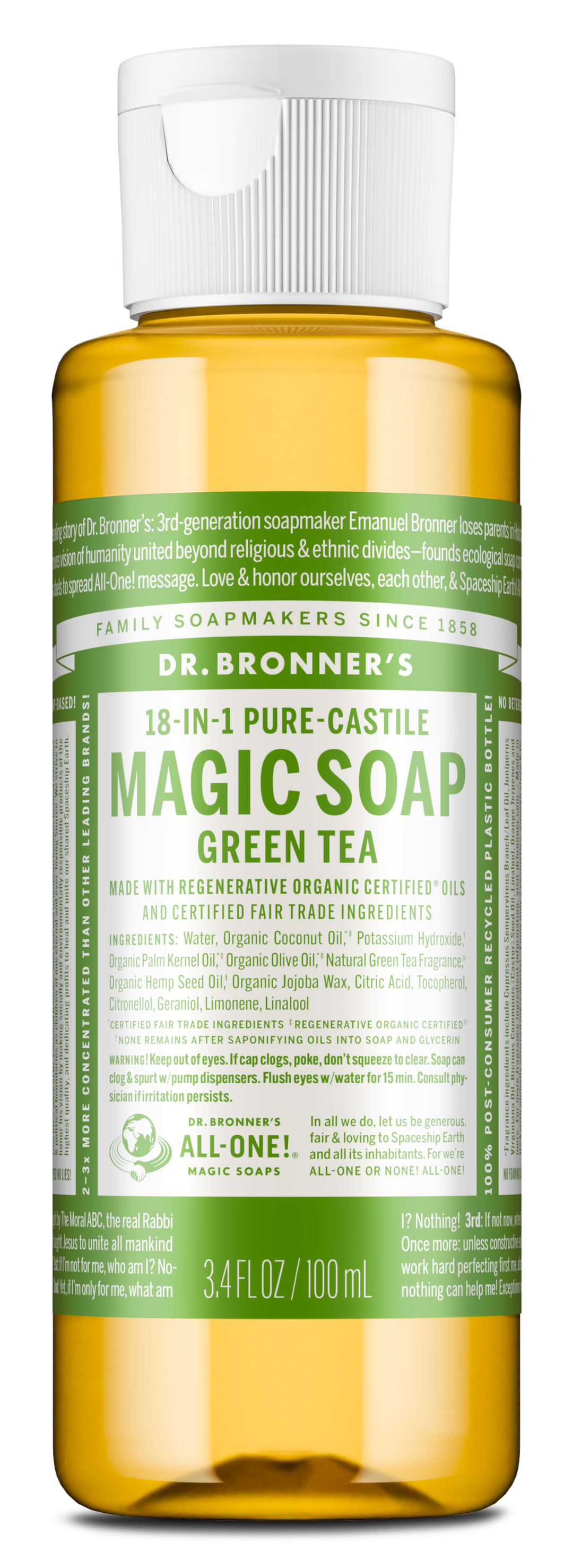 Savon de Castille Liquide 18-en-1 Amande - Savon 100% naturel et bio  Dr.  Bronner's France
