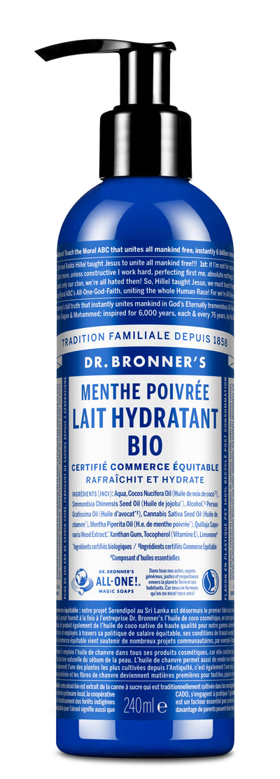 Menthe Poivree - LAIT HYDRATANT MENTHE POIVRÉE 240 ml - peppermint-organic-lotion